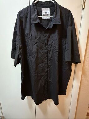 Akademiks Men’s Black Short-Sleeve Button-Down Shirt